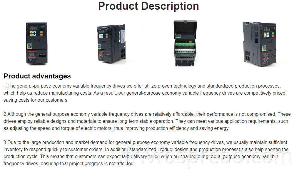 Variable Frequency Drive high performance cheap Vfd 